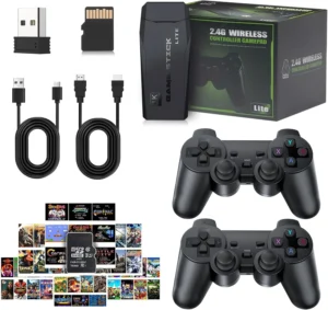 20000+ Games,2025 Newest Home Game Console Wireless Double Handle PSP Arcade Double TV Game Console Plug and Play Video Game Stick