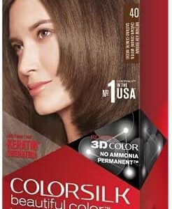 Revlon ColorSilk Hair Color, 40 Medium Ash Brown 1 ea (Pack of 6)