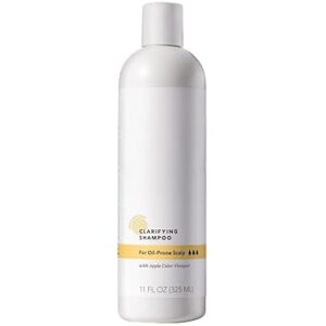 Clarifying Shampoo with Apple Cider Vinegar for Oily Scalp, Sulfate & Paraben Free, 11 oz (1 pack)