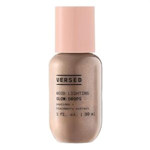 Versed Mood Lighting Luminizing Glow Drops, Sheer Bronzed - Liquid Highlight & Bronzing Drops with Illuminating Light-Reflecting Pigments - Antioxidants & Hydrating Hyaluronic Acid - Vegan (1 fl oz)
