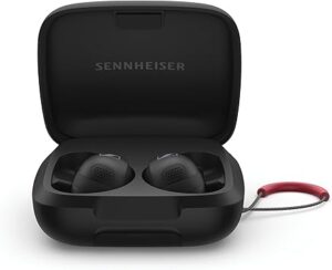 Sennheiser Momentum Sport Earbuds with Sport Sound Tuning and Adaptive ANC, Secure Fit, 24-Hour Battery Life, Fitness Tracker for Body Performance Data, Black