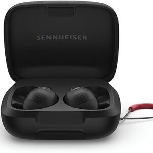 Sennheiser Momentum Sport Earbuds with Sport Sound Tuning and Adaptive ANC, Secure Fit, 24-Hour Battery Life, Fitness Tracker for Body Performance Data, Black