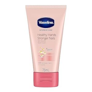 Vaseline Hand Cream for Very Dry Hands, Intensive Care Healthy Hands Stronger Nails Cream 75 ml