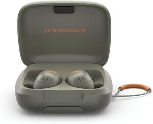 Sennheiser Momentum Sport Earbuds with Sport Sound Tuning and Adaptive ANC, Secure Fit, 24-Hour Battery Life, Fitness Tracker for Body Performance Data, Olive