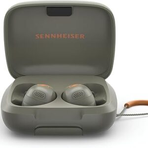 Sennheiser Momentum Sport Earbuds with Sport Sound Tuning and Adaptive ANC, Secure Fit, 24-Hour Battery Life, Fitness Tracker for Body Performance Data, Olive