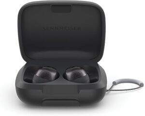 Sennheiser Momentum Sport Earbuds with Sport Sound Tuning and Adaptive ANC, Secure Fit, 24-Hour Battery Life, Fitness Tracker for Body Performance Data - Graphite