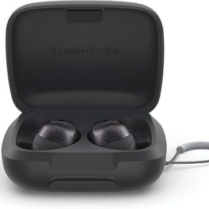 Sennheiser Momentum Sport Earbuds with Sport Sound Tuning and Adaptive ANC, Secure Fit, 24-Hour Battery Life, Fitness Tracker for Body Performance Data - Graphite