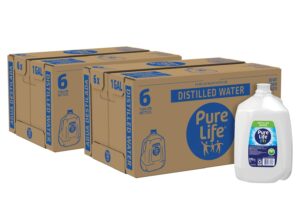 CAMEO Pure Life Distilled Water, 1 Gallon, Plastic Bottled Water 12 Bottles Of 1 Gallon Each (12 Total Gallons)