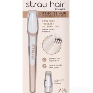 Finishing Touch Flawless Stray Hair Remover, Precise Micro-Blade Hair Removal Tool, Designed to Painlessly Cut Stray Hairs from Chin and Lips to Fingers and Toes, for All Skin Types
