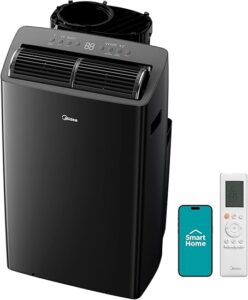Midea Duo 12,000 BTU (10,000 BTU SACC) High Efficiency Inverter, Ultra Quiet Portable Air Conditioner, Cools up to 450 Sq. Ft., Compatible with Alexa/Google Assistant, Includes Remote