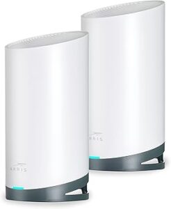 ARRIS Surfboard mAX Tri-Band Mesh System WC4S | AC3800 Wi-Fi Speed up to 3.8 Gbps | Coverage 5,500 sq ft | 1.7 Gbps Backhaul | Two 1 Gbps Ports per Node | Alexa Support | 2 Year Warranty