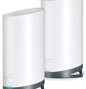 ARRIS Surfboard mAX Tri-Band Mesh System WC4S | AC3800 Wi-Fi Speed up to 3.8 Gbps | Coverage 5,500 sq ft | 1.7 Gbps Backhaul | Two 1 Gbps Ports per Node | Alexa Support | 2 Year Warranty