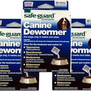 Canine Dewormer For Dogs Only, 6 Weeks and Older, 9 Pouches Total(3 Packages with 3 Pouches each)