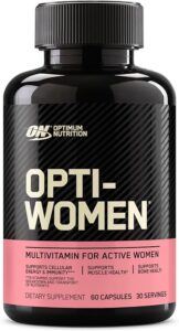 Optimum Nutrition Opti-Women Daily Multivitamin for Women, Immune Support Supplement With Iron, 30 Day Supply, 60 Count, (Packaging May Vary)
