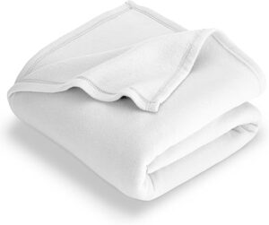 Bare Home Polar Fleece Blanket - Full/Queen - White - Warm & Cozy - Premium Fleece Throw for Bed, Sofa, Camping, Travel and Cold Nights - Lightweight Blanket (Full/Queen, White)