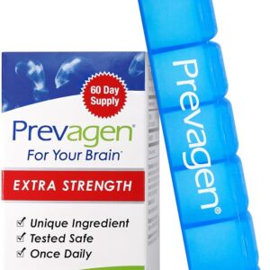 Prevagen Extra Strength 20mg, 60 Capsules, with Apoaequorin & Vitamin D and 7-Day Pill Minder