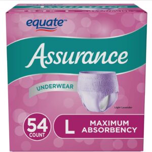 Assurance for Women Maximum Absorbency Protective Underwear, Large, 54 count