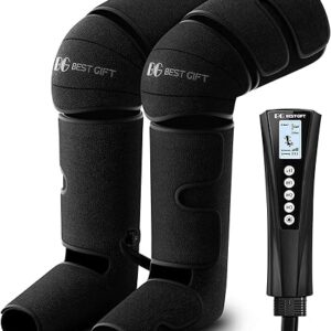 Father's Day Gifts for Dad Men Women Mom, Mother's Day, Christmas, Air Compression Massager with Heat for Foot, Leg, Calf, Thigh, Knee, Helpful for Varicose Veins,Muscle Fatigue, Cramps Swelling Edema