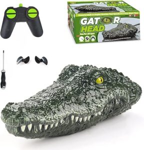 Remote Control Alligator Head Boat for Kids and Adults, Simulates The Speed and Movement of a Real Alligator, for Pools, Water Parks, Lakes and More, Includes Gator Head and Remote Control