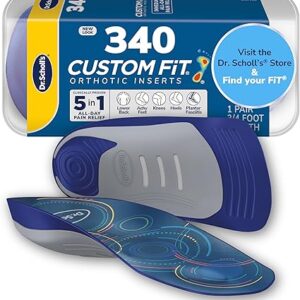 Dr. Scholl’s Custom Fit Orthotics 3/4 Length Arch Support Shoe Inserts - Plantar Fasciitis Relief Insoles for Men and Women, Immediate All-Day Total Lower Body Pain Relief, FSA HSA Eligible, CF340