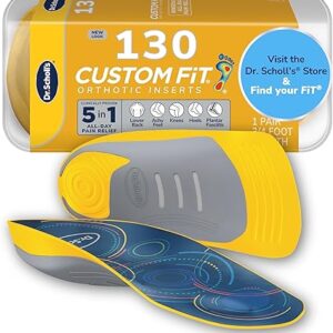 Dr. Scholl’s Custom Fit Orthotics 3/4 Length Arch Support Shoe Inserts - Plantar Fasciitis Relief Insoles for Men and Women, Immediate All-Day Total Lower Body Pain Relief, FSA HSA Eligible, CF130