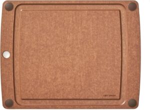 All-in-One 14.5" × 11.25" Cutting Board in Nutmeg